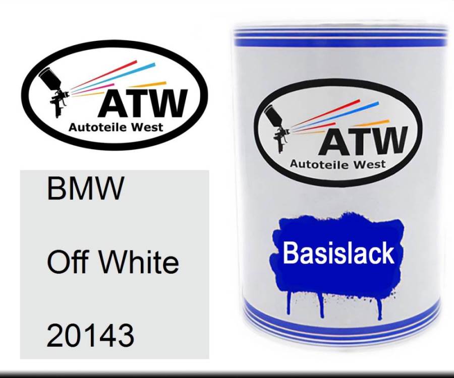 BMW, Off White, 20143: 500ml Lackdose, von ATW Autoteile West.